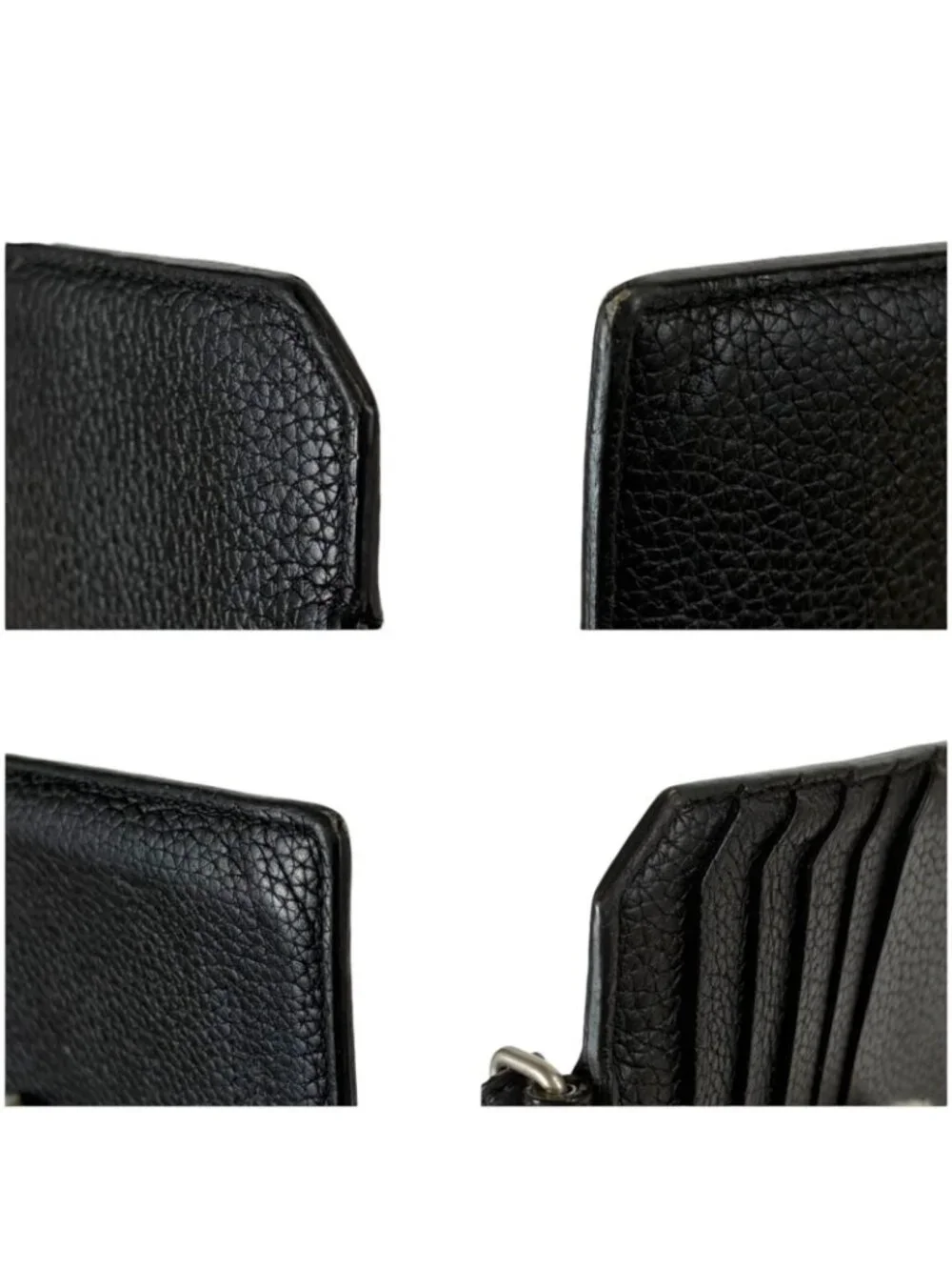 Saint Laurent Paris Zip Card Case with Neck Strap Fragment Black